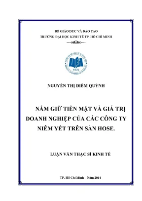 Luận văn: Nắm giữ tiền mặt và giá trị doanh nghiệp