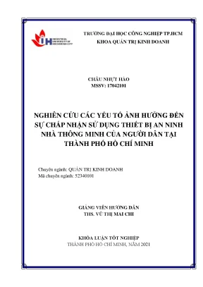 Yếu Tố Ảnh Hưởng Đến Sự Chấp Nhận Thiết Bị An Ninh Nhà