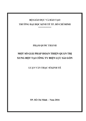 Luận văn quản trị xung đột tại công ty Điện lực Sài Gòn