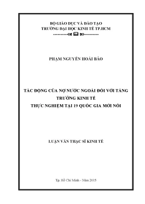 Luận văn: Tác động của nợ nước ngoài đến tăng trưởng kinh tế