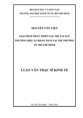 Giải pháp phát triển giá trị thương hiệu xi măng FICO