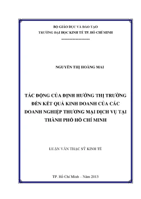Tác động của định hướng thị trường đến kết quả kinh