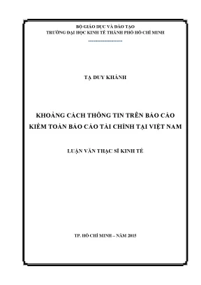 Khoảng Cách Thông Tin Trong Báo Cáo Kiểm Toán Tài Chính
