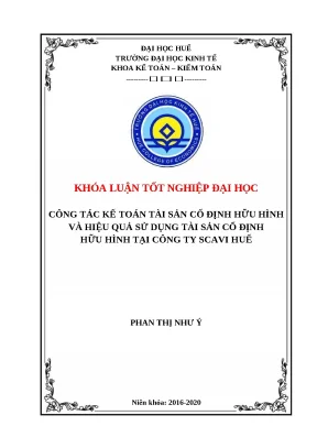 Nâng cao hiệu quả sử dụng tài sản cố định hữu hình tại