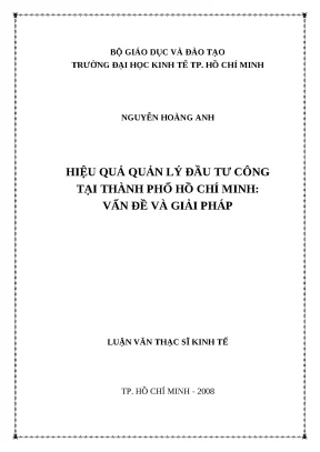 Quản lý đầu tư công TP.HCM: Thực trạng và giải pháp