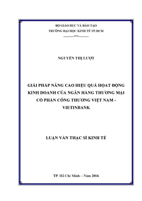 Giải pháp nâng cao hiệu quả kinh doanh tại VietinBank