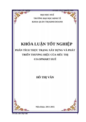 Phân Tích Thực Trạng Thương Hiệu Siêu Thị Co.opMart Huế
