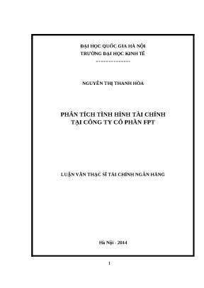Luận văn phân tích tài chính công ty FPT (File PDF)