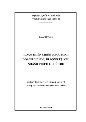 Luận văn: Chiến lược kinh doanh Viettel Phú Thọ