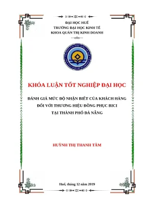 Đánh giá nhận biết thương hiệu đồng phục BiCi của khách hàng