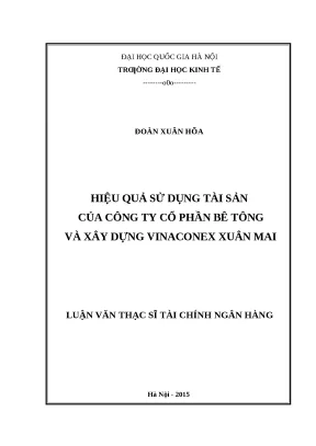 Nâng cao hiệu quả sử dụng tài sản tại Vinaconex Xuân Mai