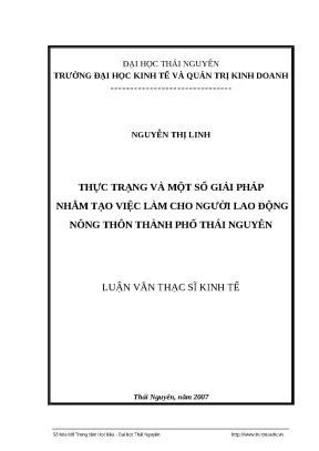 Giải pháp tạo việc làm cho người lao động nông thôn tại