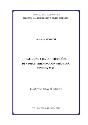 Tác động của chi tiêu công đến phát triển nguồn nhân lực