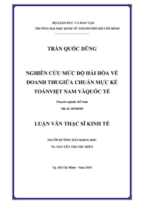 Nghiên cứu sự hài hòa doanh thu giữa chuẩn mực kế toán