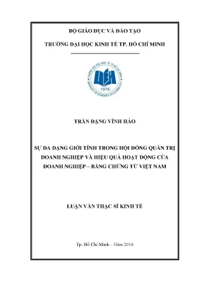 Luận văn: Đa dạng giới tính HĐQT & Hiệu quả doanh nghiệp