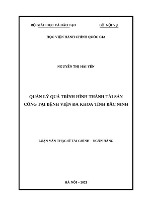 Quản lý tài sản công tại Bệnh viện Đa khoa Bắc Ninh:
