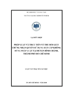 Pháp Luật Về Thu Hồi Giấy Chứng Nhận Quyền Sử Dụng Đất