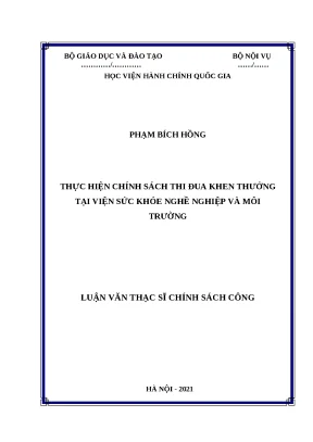 Thực Thi Chính Sách Thi Đua Khen Thưởng Tại Viện Sức
