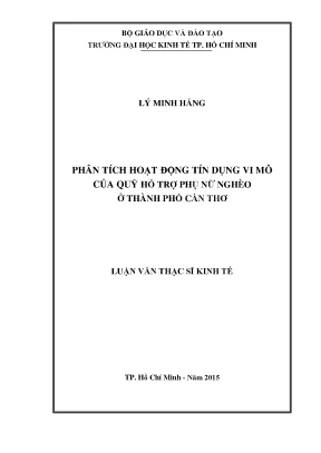 Phân Tích Tín Dụng Vi Mô Tại Quỹ Hỗ Trợ Phụ Nữ Nghèo Cần Thơ