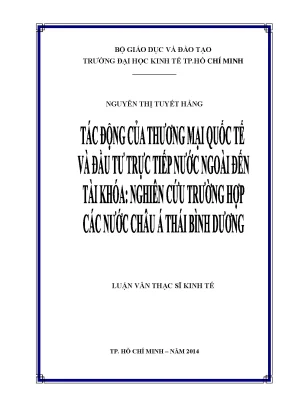 Tác động của Thương mại Quốc tế và Đầu tư Nước ngoài đến