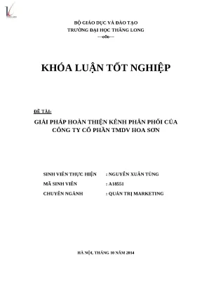 Giải pháp tối ưu kênh phân phối cho Công ty Cổ phần TMDV