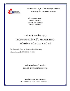 Ứng dụng trí tuệ nhân tạo trong nghiên cứu marketing và 