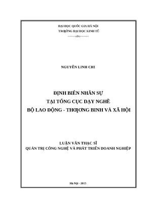 Nghiên cứu định biên nhân sự tại Tổng cục Dạy nghề