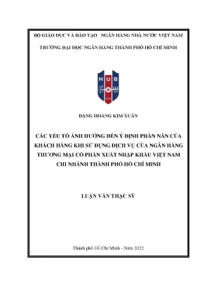 Yếu Tố Ảnh Hưởng Đến Ý Định Phàn Nàn Của Khách Hàng Tại