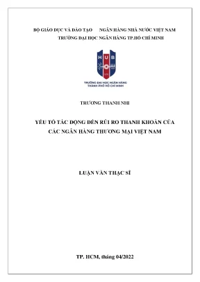 Tác động của các yếu tố đến rủi ro thanh khoản ngân hàng