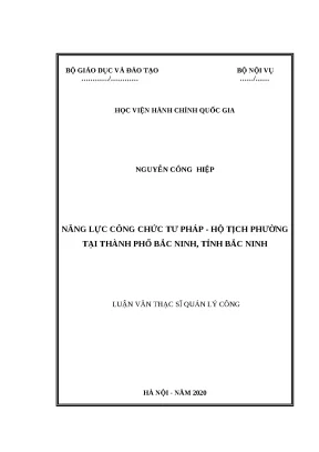 Nâng cao năng lực công chức tư pháp hộ tịch tại Bắc Ninh