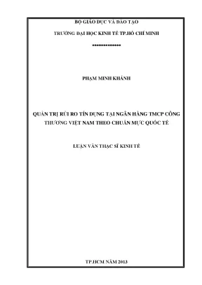 Luận văn quản trị rủi ro tín dụng tại VietinBank