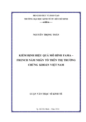Kiểm định mô hình Fama-French năm nhân tố trên thị