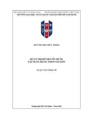 Quản Trị Rủi Ro Tín Dụng Hiệu Quả Tại Ngân Hàng TMCP Sài Gòn