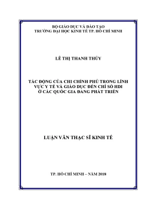 Luận văn: Chi chính phủ y tế, giáo dục & tác động đến HDI