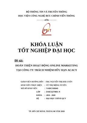 Nâng cao Hiệu Quả Online Marketing Tại Công Ty TNHH Acacy