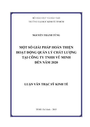 Luận văn Quản lý chất lượng tại Công ty Vũ Minh (UEH)