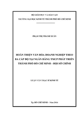 Luận văn Văn hóa doanh nghiệp HDBank theo 3 cấp độ