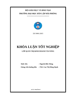 Khóa luận nâng cao hiệu quả kinh doanh Cty Chấn Phong