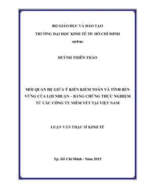Mối Quan Hệ Giữa Ý Kiến Kiểm Toán và Tính Bền Vững Lợi