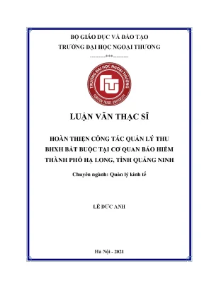 Cải Tiến Quản Lý Thu Bảo Hiểm Xã Hội Bắt Buộc Tại Hạ Long