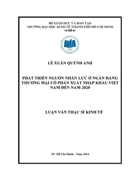 Phát Triển Nguồn Nhân Lực Tại Ngân Hàng Eximbank Đến Năm
