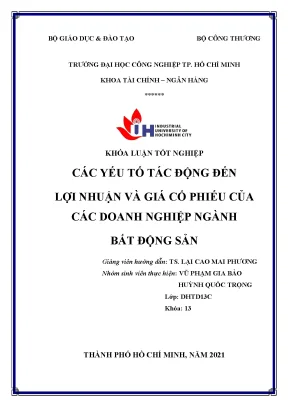 Yếu Tố Ảnh Hưởng Đến Lợi Nhuận Và Giá Cổ Phiếu Doanh