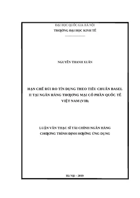 Hạn chế rủi ro tín dụng theo Basel II tại VIB (Luận văn)