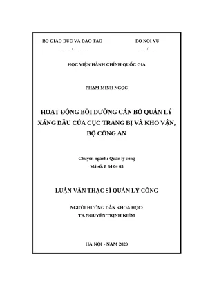 Hoạt động bồi dưỡng cán bộ quản lý xăng dầu tại Bộ Công an