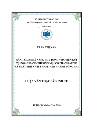 Nâng cao khả năng huy động vốn tiền gửi tại ngân hàng
