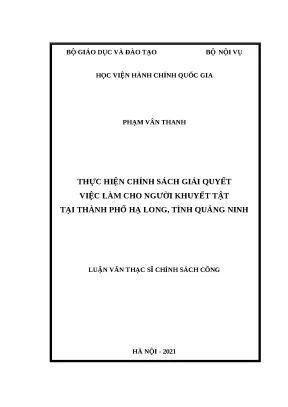 Giải pháp việc làm cho người khuyết tật tại Hạ Long,