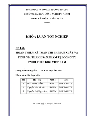 Tối ưu hóa kế toán chi phí sản xuất và giá thành sản