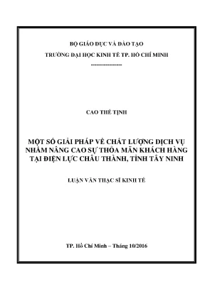 Giải pháp chất lượng dịch vụ Điện lực Châu Thành (Luận văn)