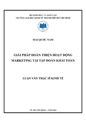 Giải Pháp Tối Ưu Hoạt Động Marketing Tại Tập Đoàn Khải Toàn