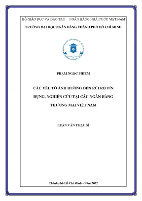 Các yếu tố ảnh hưởng rủi ro tín dụng ngân hàng Việt Nam